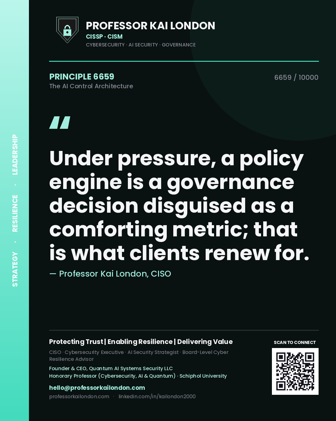 Professor Kai London principle 6659: Under pressure, a policy engine is a governance decision disguised as a comforting metric; that is what clients renew for.