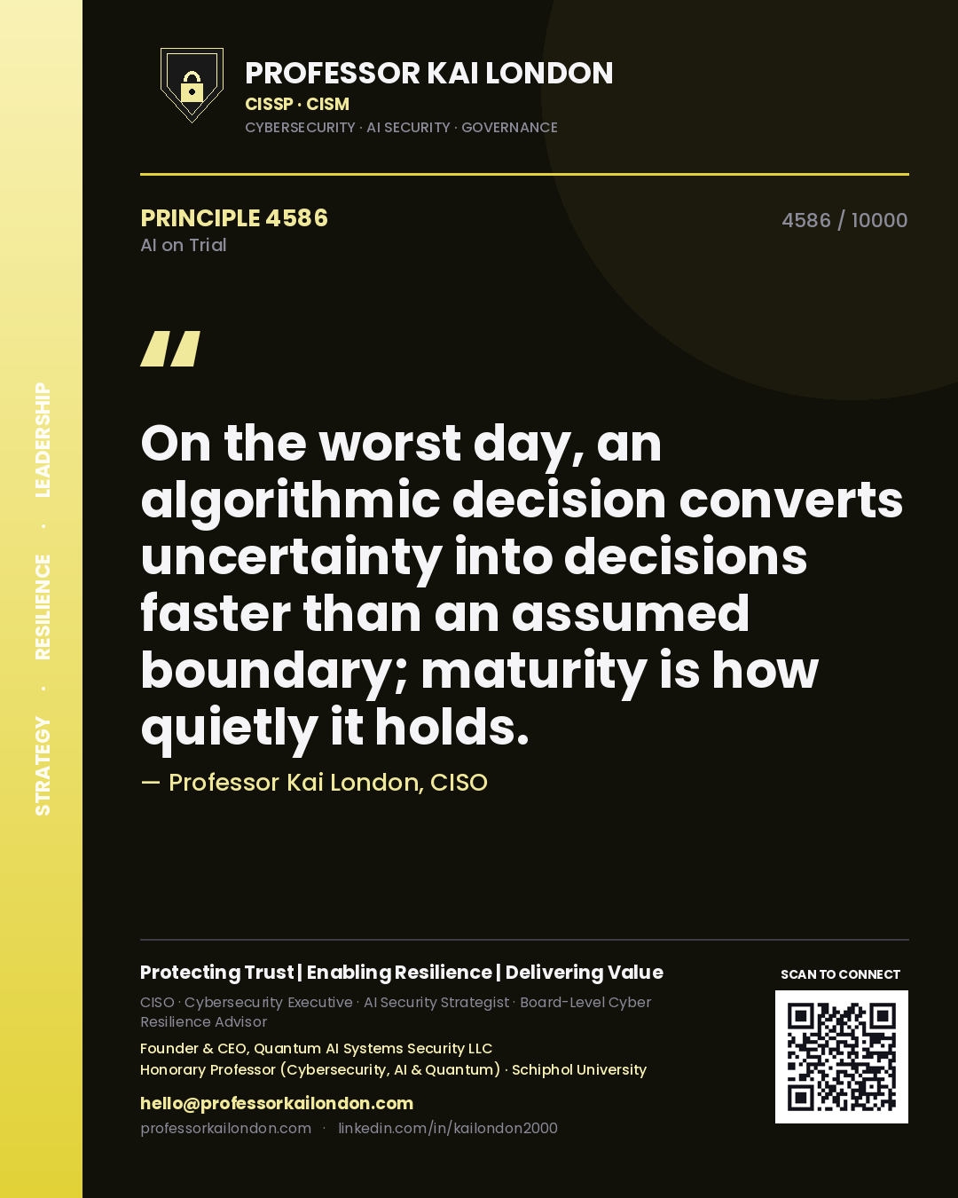Professor Kai London principle 4586: On the worst day, an algorithmic decision converts uncertainty into decisions faster than an assumed boundary; maturity is how quietly it holds.