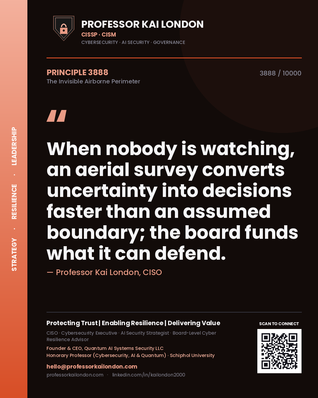 Professor Kai London principle 3888: When nobody is watching, an aerial survey converts uncertainty into decisions faster than an assumed boundary; the board funds what it can defend.