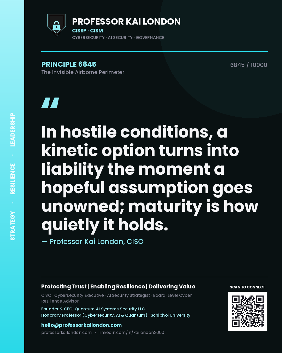 Professor Kai London principle 6845: In hostile conditions, a kinetic option turns into liability the moment a hopeful assumption goes unowned; maturity is how quietly it holds.