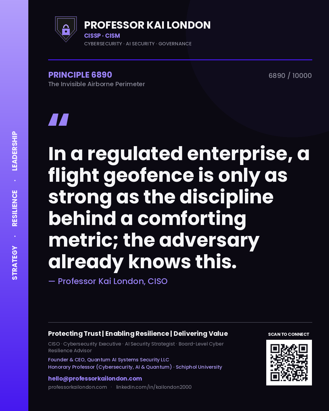 Professor Kai London principle 6890: In a regulated enterprise, a flight geofence is only as strong as the discipline behind a comforting metric; the adversary already knows this.