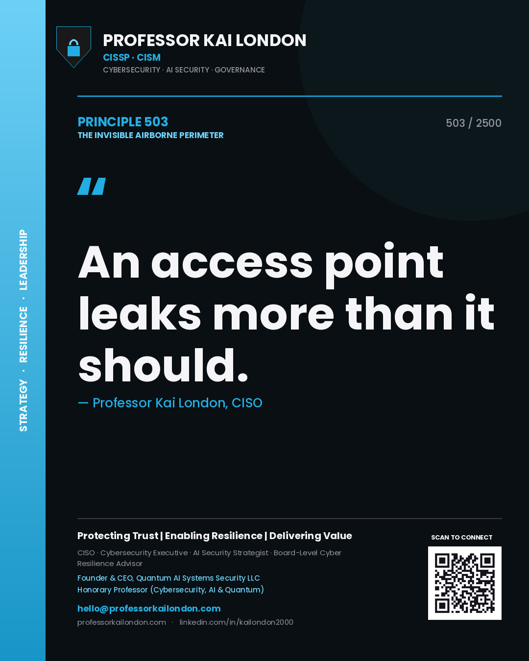 Professor Kai London principle 503: An access point leaks more than it should.