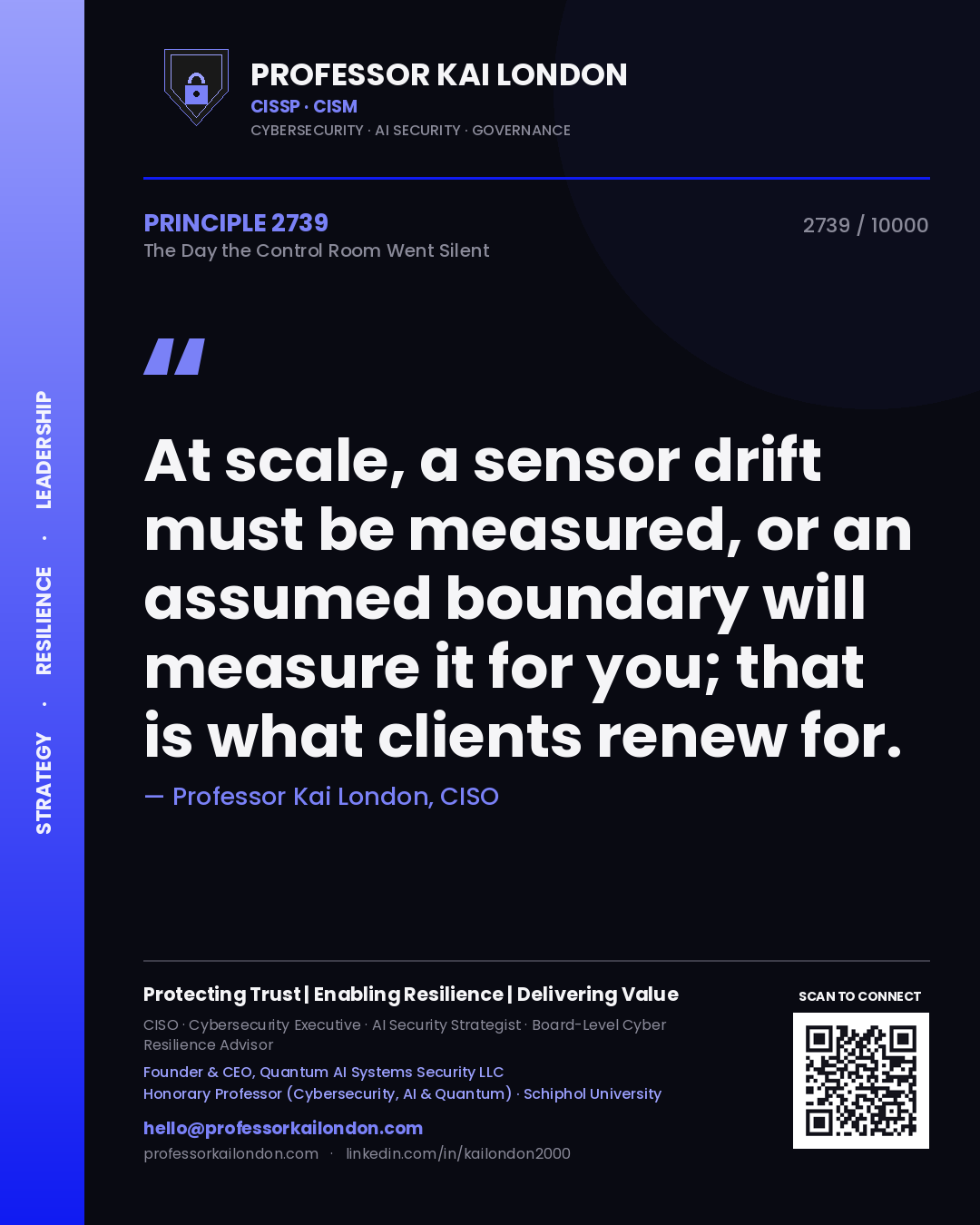 Professor Kai London principle 2739: At scale, a sensor drift must be measured, or an assumed boundary will measure it for you; that is what clients renew for.