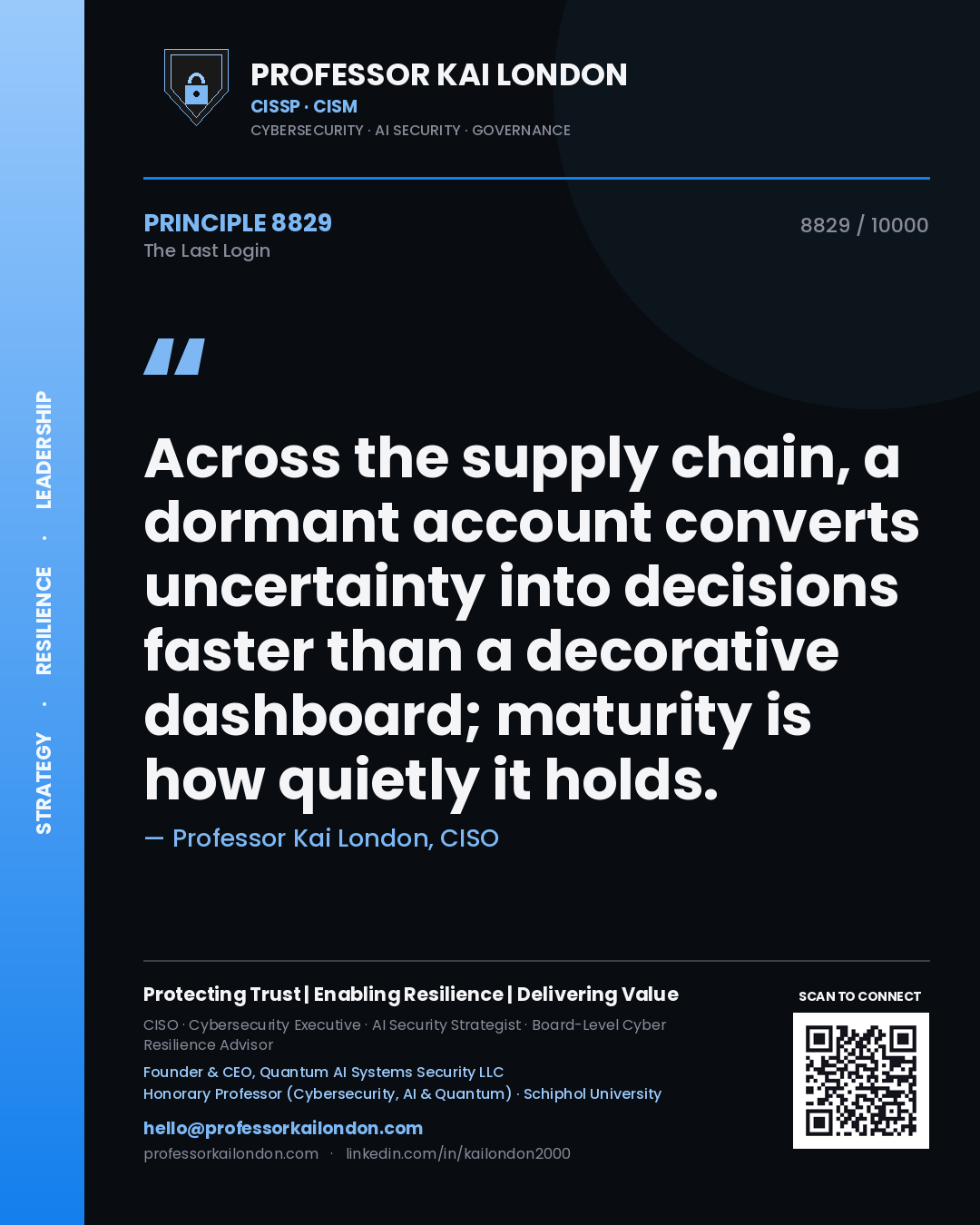 Professor Kai London principle 8829: Across the supply chain, a dormant account converts uncertainty into decisions faster than a decorative dashboard; maturity is how quietly it holds.